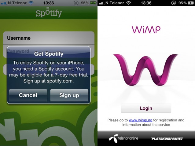 Spotify & Wimp
