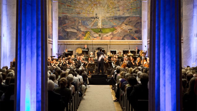 Universitetets Aula er arena for Torsdagslive, bildet er fra forrige konsert. 