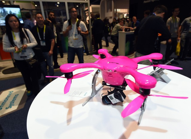Drone på CES 2015. Foto:  Ethan Miller/Getty Images/AFP