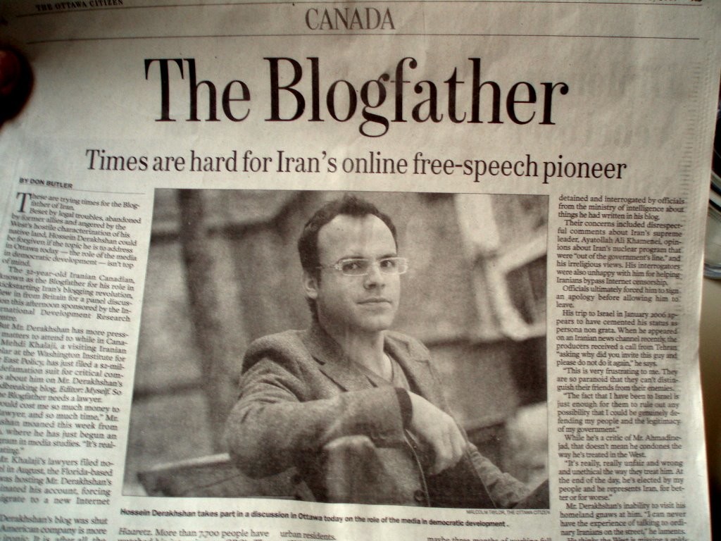 "The Blogfather" in Ottawa Citizen av Hossein Derakhshan på Flickr CC BY NC SA 2007