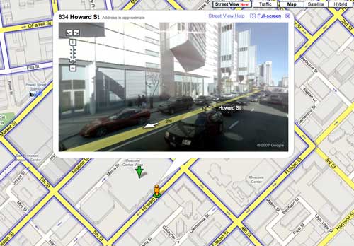 Google Maps - ny funksjon - Street View