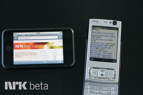 iPod touch vs Nokia N95 - nettleser