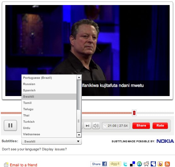 Al Gore oversatt til Swahili på Ted.com