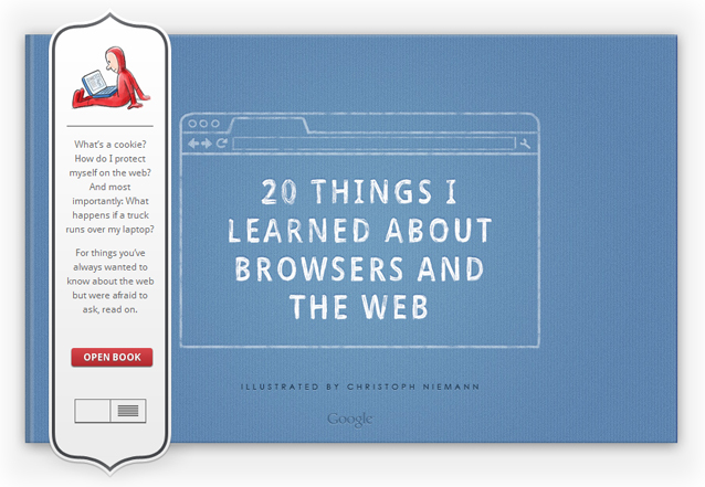 Omslaget på nett-boken "20 things I learned about browsers and the web"