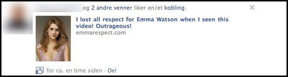 Mine venner har mistet respekten for Emma Watson