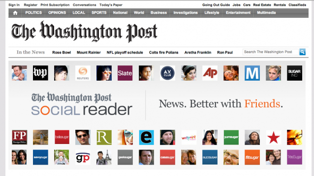 Washington Posts Social Reader