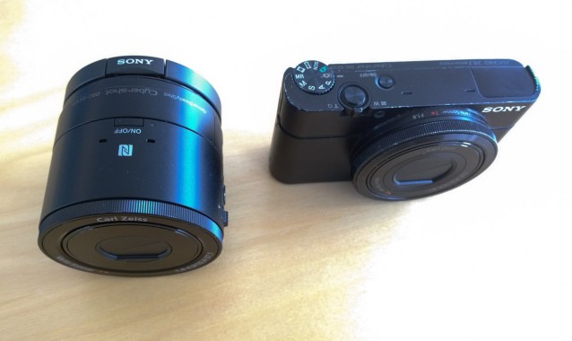 Sony QX100 sammenlignet med Sony RX100