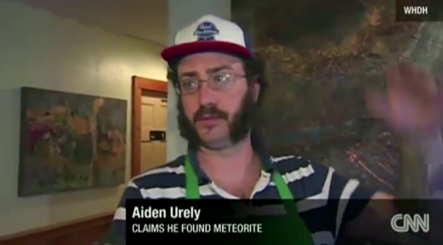 CNN-screenshot via YouTube - Aiden Urely - Claims he found meteorite