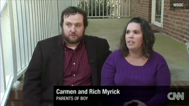 CNN-screenshot via YouTube - Carmen and Rich Myrick - Parents of boy