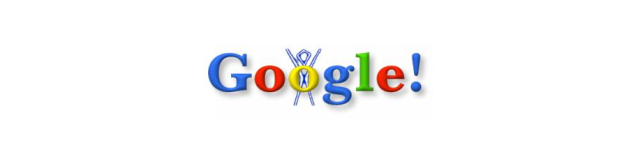 Googles første Doodle viser et bilde av Google logoen i kombinasjon med Burnin Man-logoen, og fungerte som en slags avansert "out of the office" plakat.