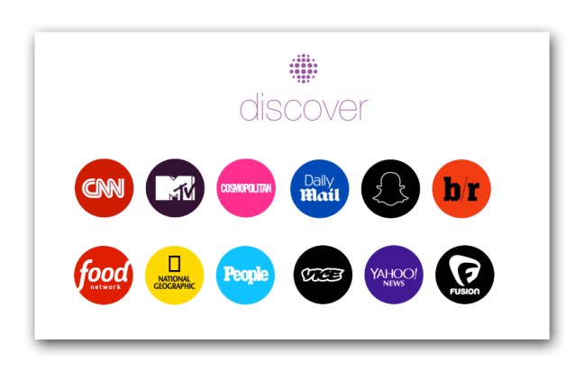 Mange store medieorganisasjoner er med i SnapChats Discover satsning.