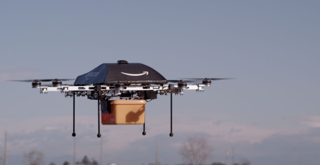 Leveranse-drone fra Amazon Prime Air. Foto: Amazon