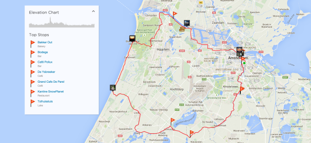 Strava Local : Viser deg hvor det er best å sykle rundt Amsterdam
