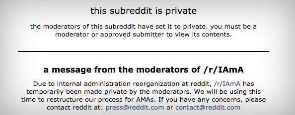private subreddit