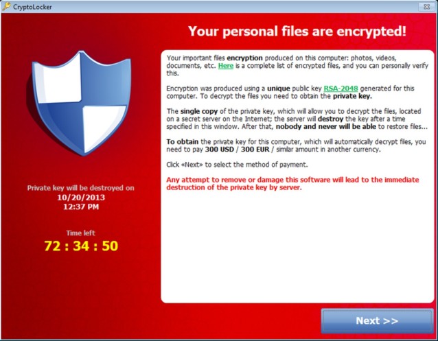 CryptoLocker er et virus som krever løsepenger for at du skal få tilgang til filene dine. Foto: Realfintogive/Wikimedia Commons