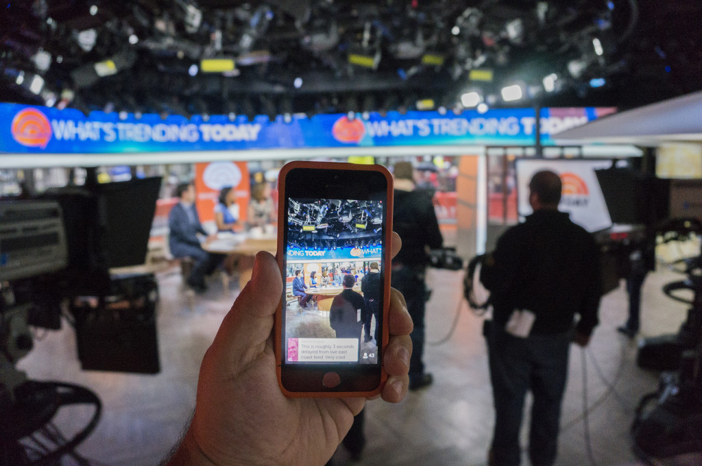 Twitters Periscope app i bruk hos "TODAY Show" på NBC. Foto: Anthony Quintano/Flickr (CC BY 2.0)