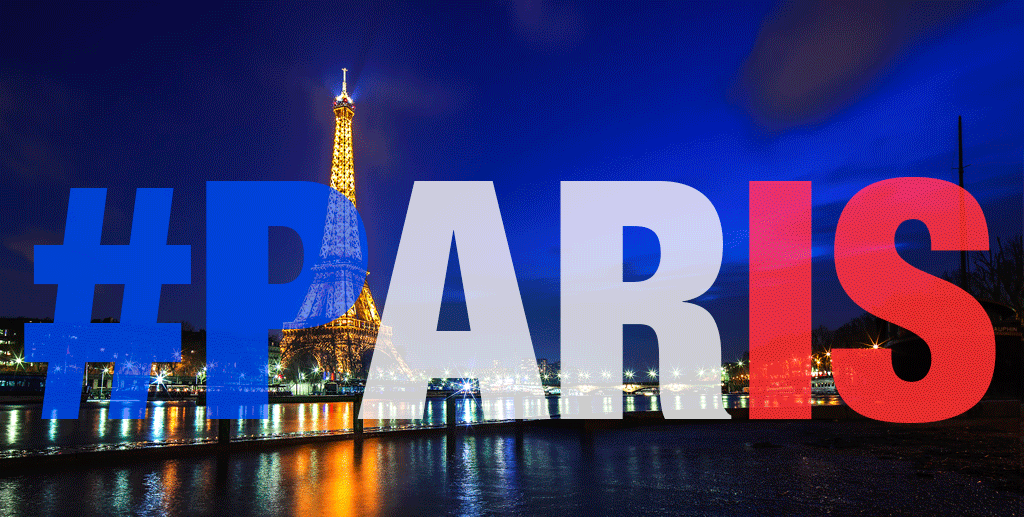 Slukket lysene på Eiffeltårnet den 14. november på grunn av terrorangrepet? Sosiale medier sier ja. Fakta sier nei. Illustrasjon av Ståle Grut/NRKbeta vha. Henry Marion (CC BY-SA 2.0)