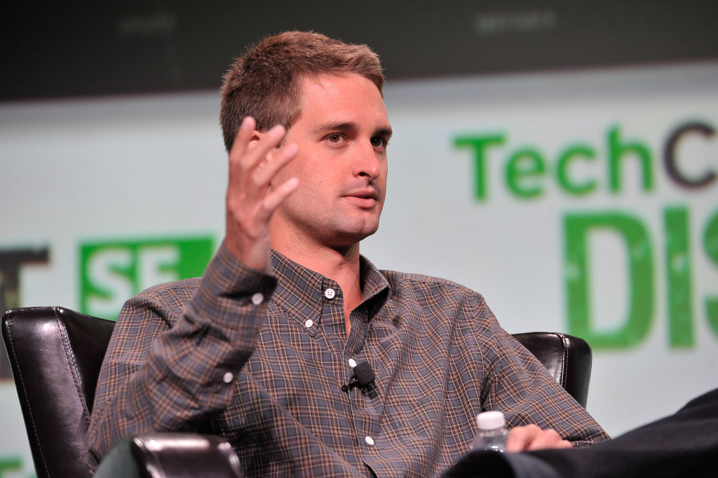 Snapchat-sjef Evan Spiegel, her fra en konferanse i regi av Tech crunch Foto: Tech crunch