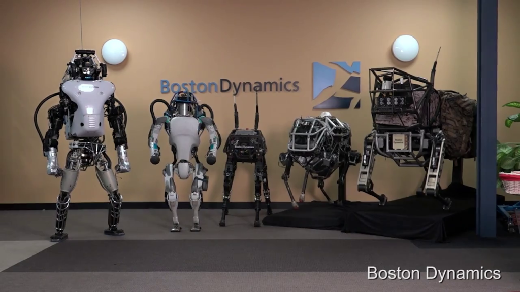Ulike roboter fra Boston Dynamics