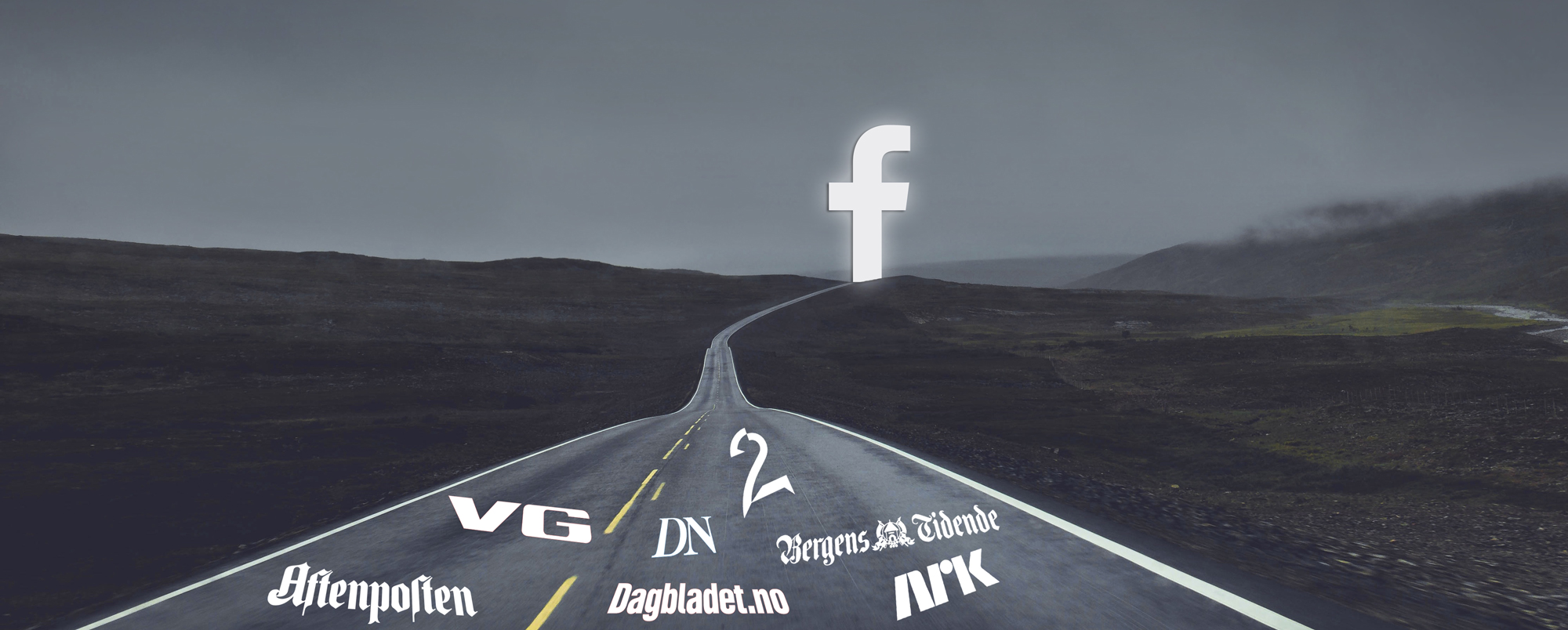 Velger norske medier å samarbeide med Facebook om publisering av artikler? Flere har gjort det allerede.  Illustrasjon Ståle Grut / NRKbeta via  Olivier Guillard