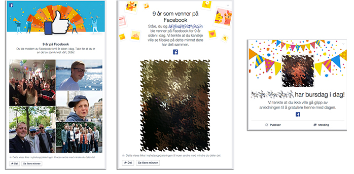 Facebook fremhever hendelser i nyhetsstrømmen, i håp om at brukerne skal dele dem Skjermbilde: Facebook