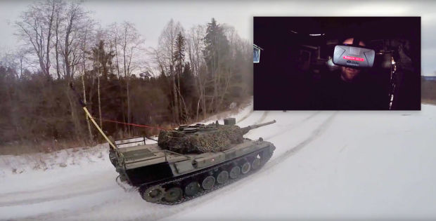 Her styres Leopard-tanksen via VR-briller