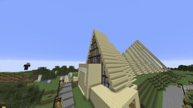 Ishavskatedralen bygget i Minecraft
