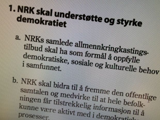 Utsnitt fra NRK-plakaten