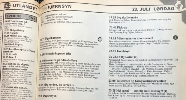 MONOPOLTIDEN: Utsnitt fra Programbladet, 23. juli 1983, det året NRK Tekst-TV ble etablert.