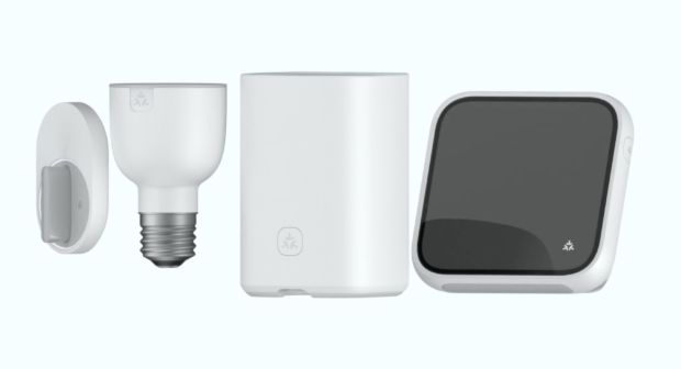 Bilde av forskjellige smarte produkter med Matter-logo