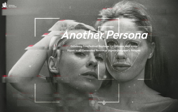 Filmplakaten til filmen Another Persona. Foto: Illustrasjon med utgangspunkt i Sven Nykvists foto fra orginalfilmen Persona